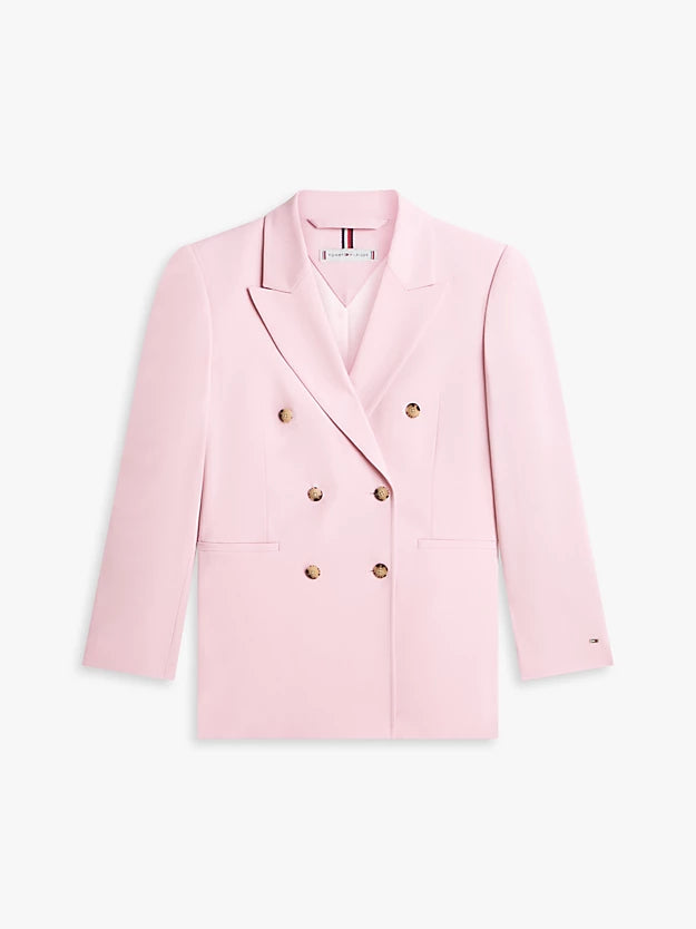 Timeless Wool Blend Relaxed Double Breasted Blazer