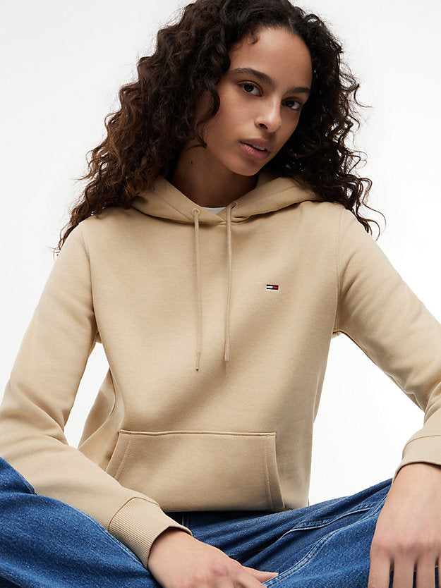 Flag Embroidery Fleece Drawstring Hoody