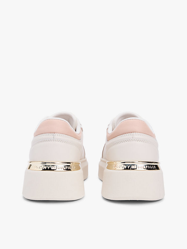 Satin Cuff Platform Trainers