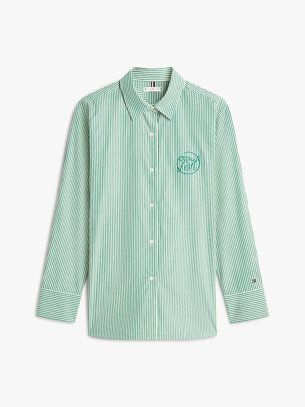 Oversized Fit Logo Embroidery Shirt
