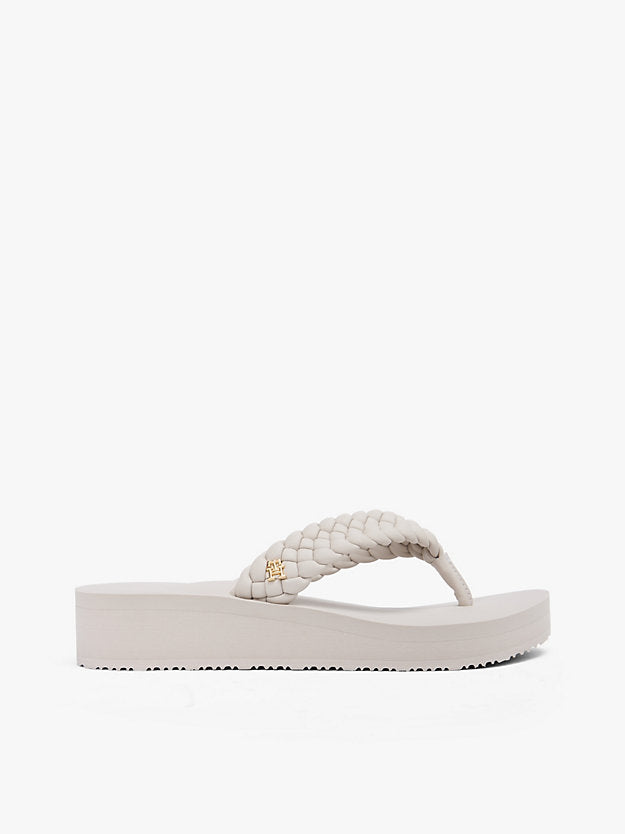 Braided Strap Wedge Flip-Flops