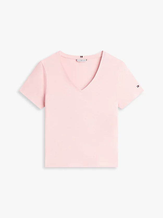Linen Blend V-Neck T-Shirt