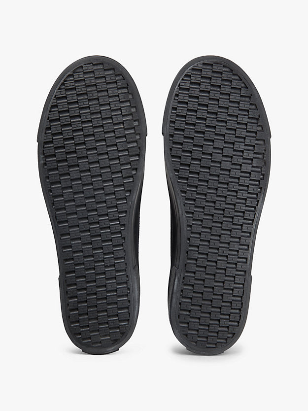 Metallic Logo Canvas Platform Trainers