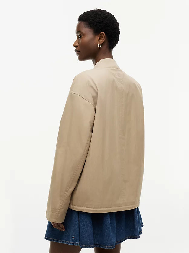 Logo Appliqué Twill Bomber Jacket