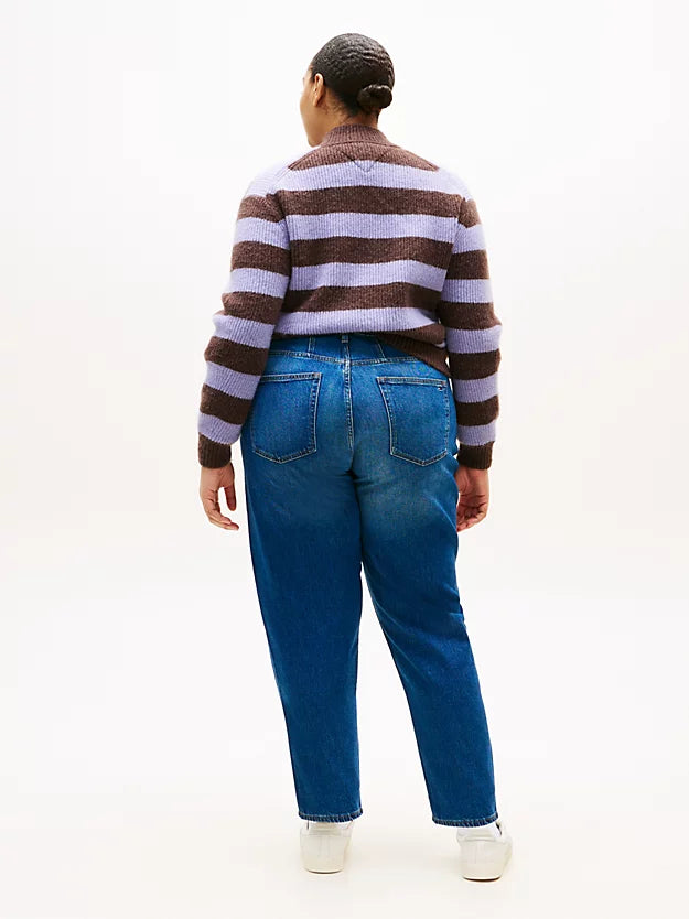 Curve High Rise Tapered Leg Mom Jeans