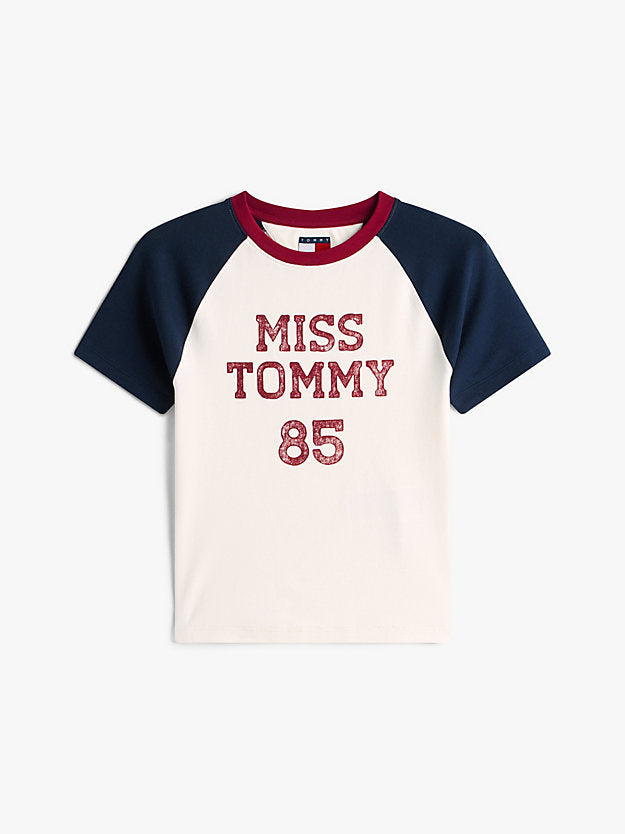 Logo Slim Raglan Sleeve T-Shirt
