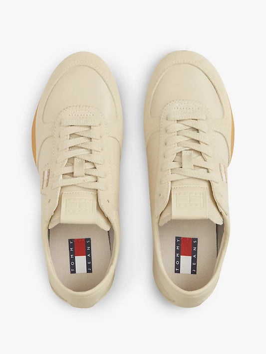 Leather Low Profile Ballet Trainers