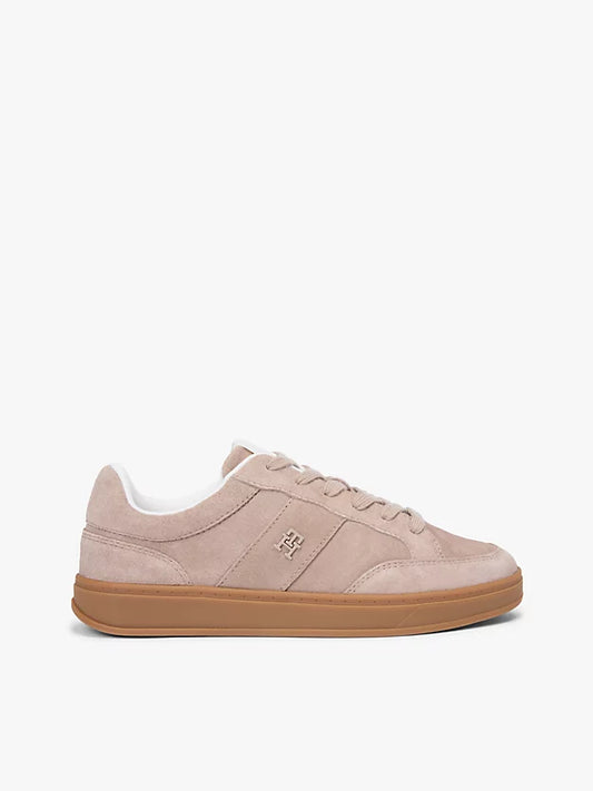 Monogram Suede Court Trainers