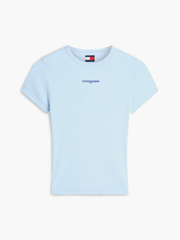 Logo Ribbed Slim T-Shirt