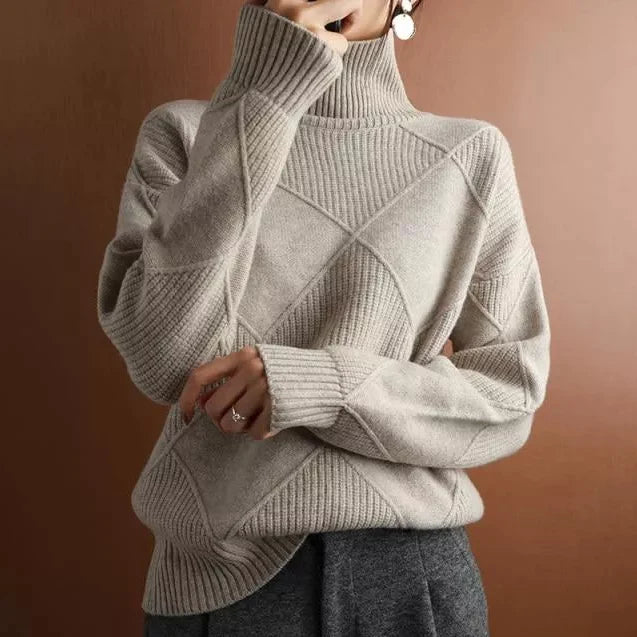 KASCHMIRROLLKRAGENPULLOVER UND STRICKJACKE