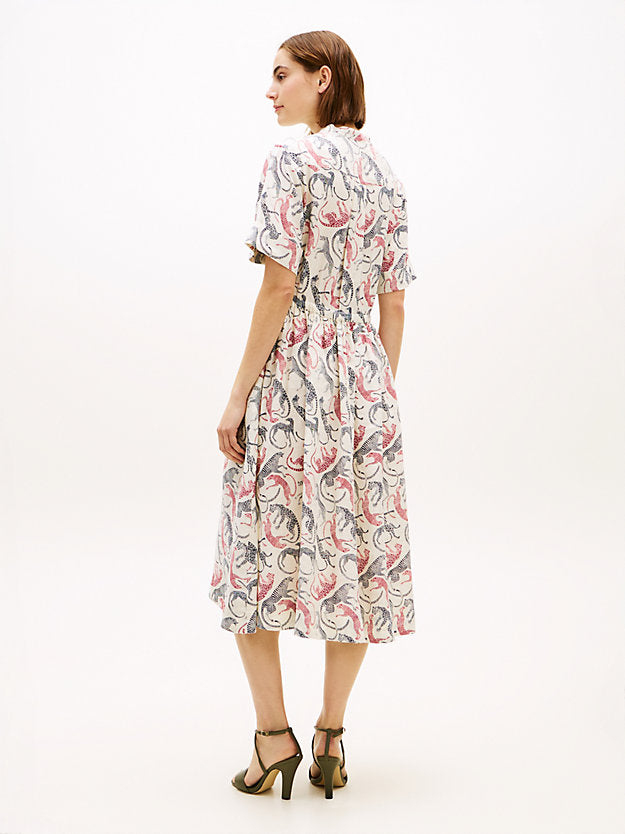 Pure Linen Midi Shirt Dress