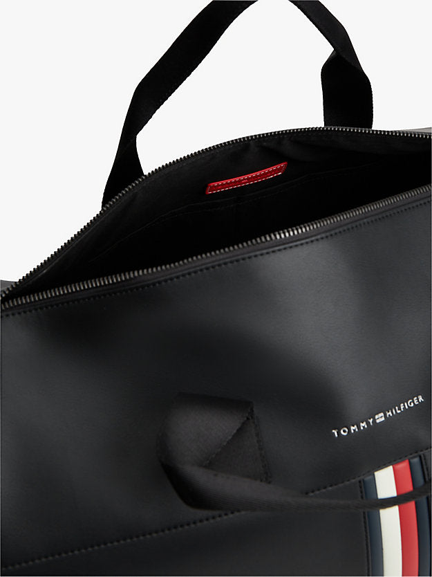 Metallic Logo Signature Tape Duffel Bag