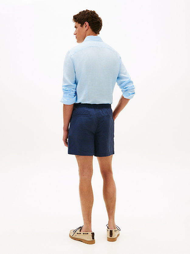 Dover Seersucker Madras Check Regular Fit Chino Shorts