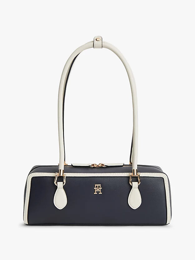 Colour-Blocked Rectangular Shoulder Bag