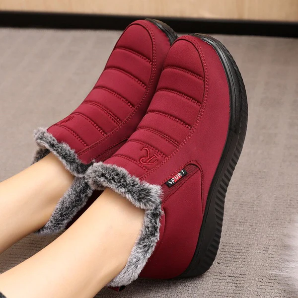 Bottes imperméables en coton doux pour femmes