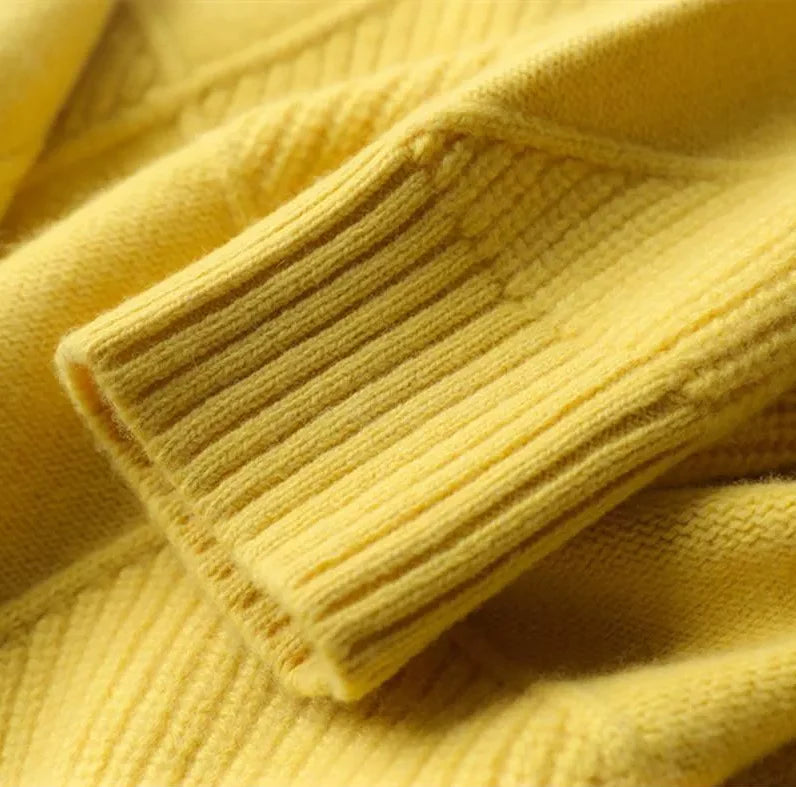 KASCHMIRROLLKRAGENPULLOVER UND STRICKJACKE
