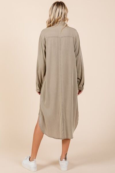 Robe chemise manches longues boutonnée Mittoshop