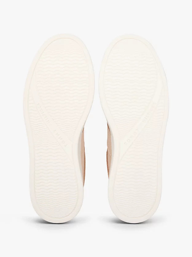 Debossed Monogram Leather Court Trainers