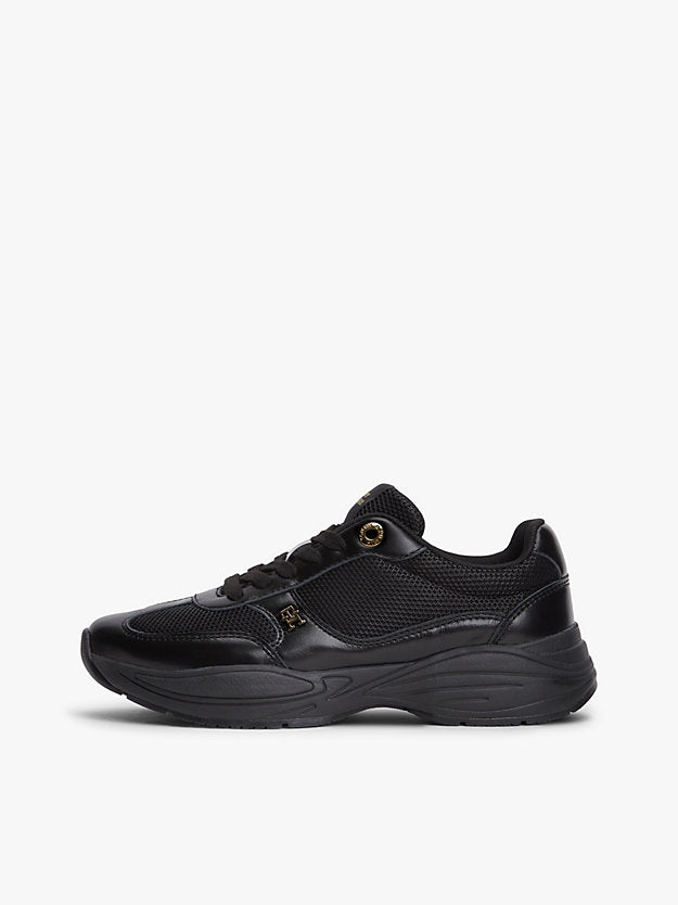 Monogram Mixed Texture Leather Trainers