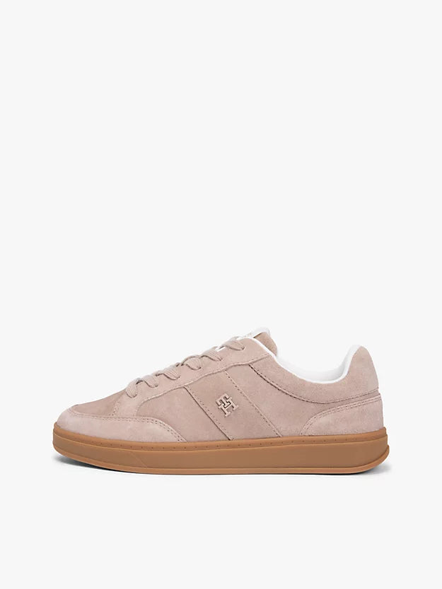 Monogram Suede Court Trainers