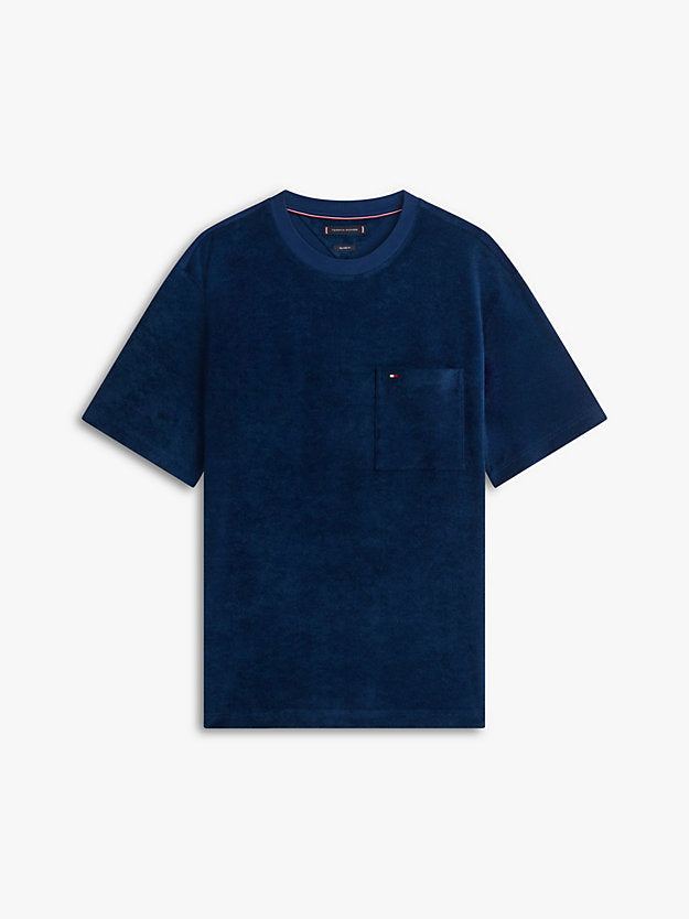 Towelling Relaxed Crew Neck T-Shirt