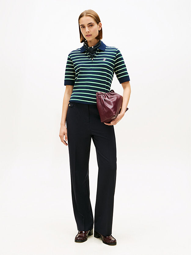 Regular Fit Pique Zip Polo Shirt
