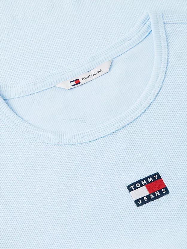 Badge Ribbed Slim T-Shirt