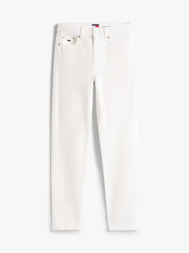 Mid Rise Slim White Jeans