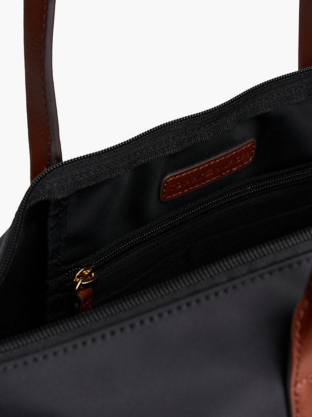 Monogram Contrast Handle Tote Bag