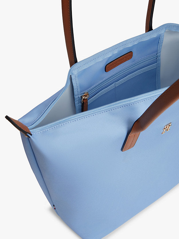 Monogram Contrast Handle Tote Bag