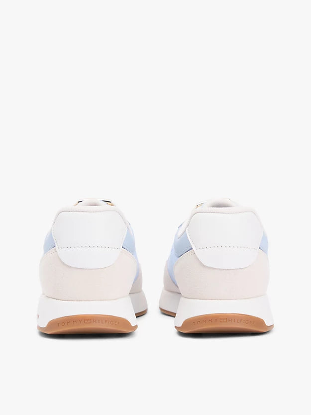 Suede Mixed Texture Mesh Serrated Trainers