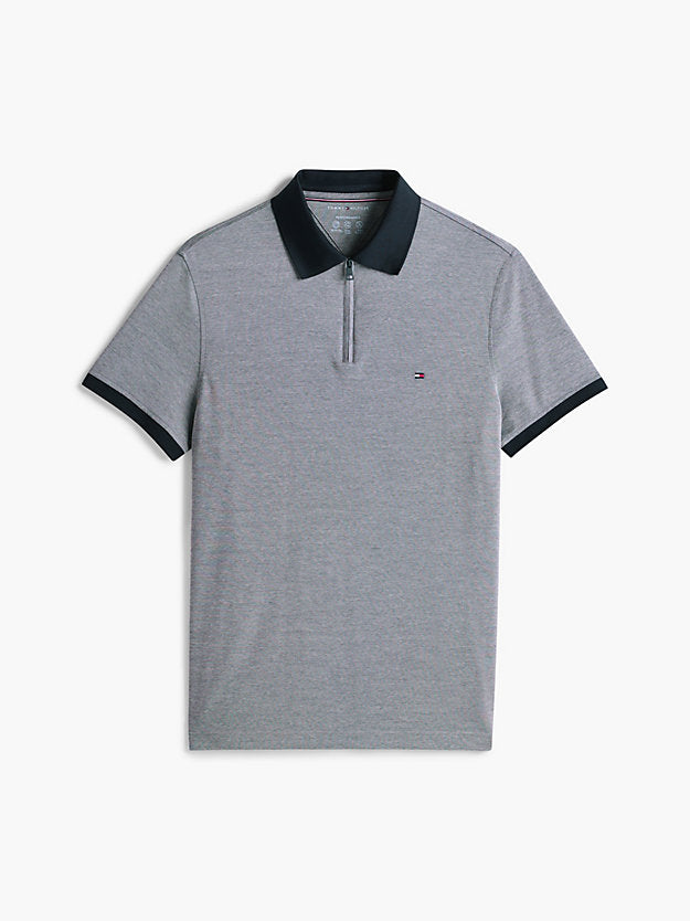 Performance Regular Fit Zip Oxford Polo Shirt