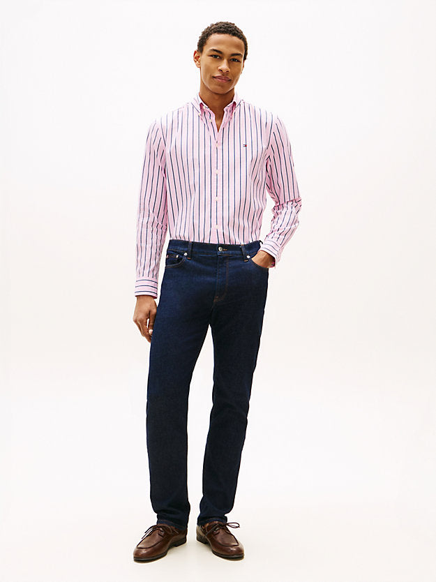 Flex Regular Fit Stripe Poplin Shirt