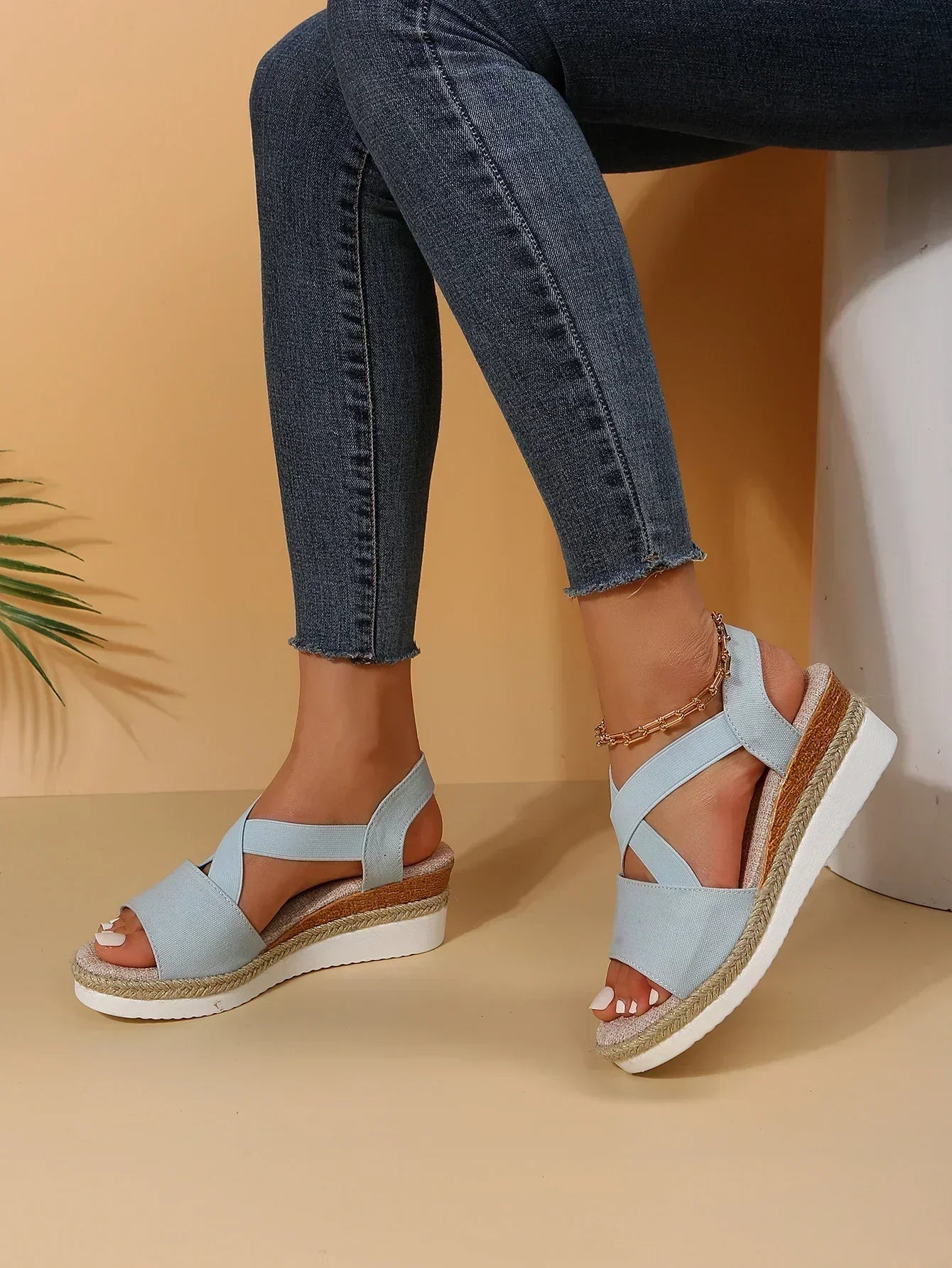 Sandales compensées espadrilles pour femme