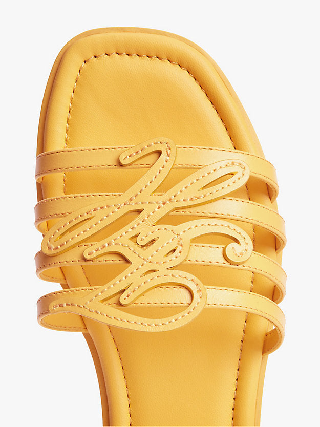Logo Strap Leather Mules