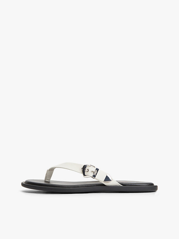 Leather Buckle Flip-Flops