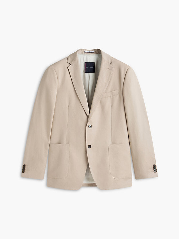 Regular Fit Linen Blend Single Breasted Blazer