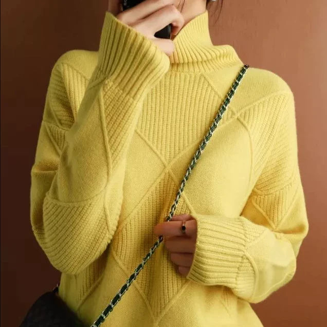 KASCHMIRROLLKRAGENPULLOVER UND STRICKJACKE