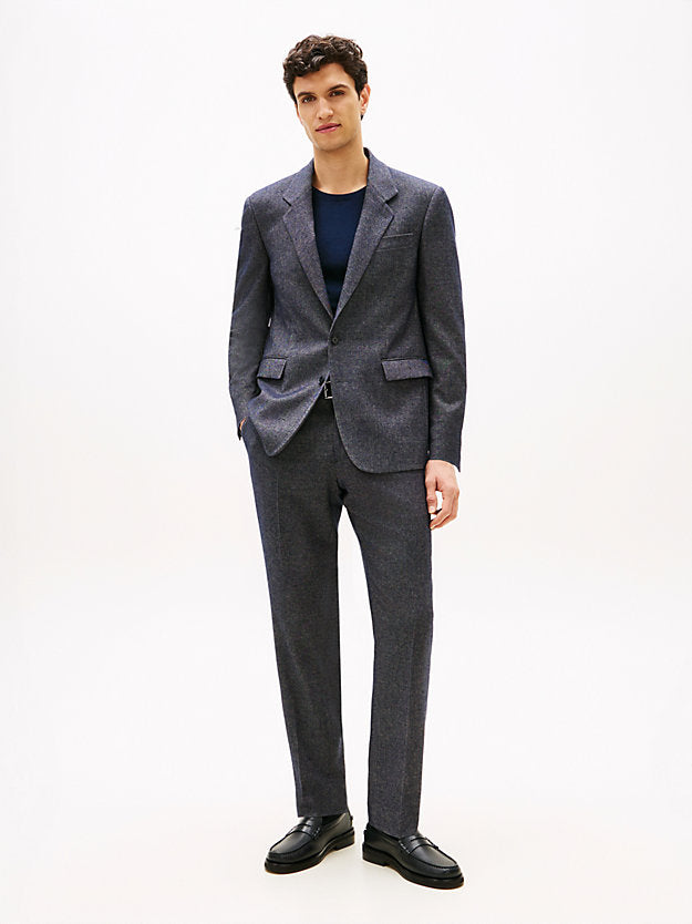 Wool Blend Twill Trousers