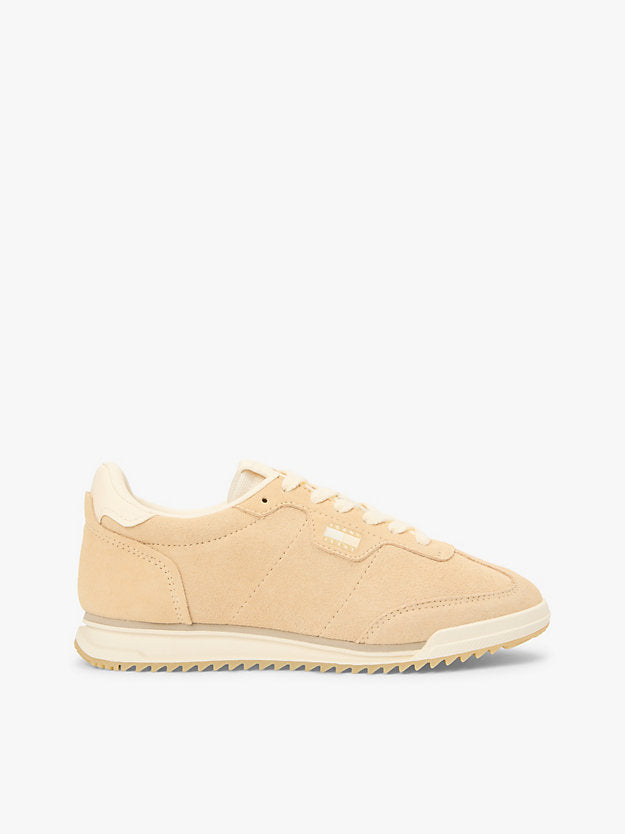 Low Profile Suede Serrated Trainers