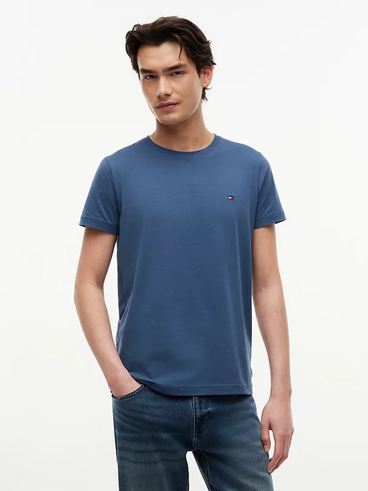 Flag Embroidery Slim Jersey T-Shirt