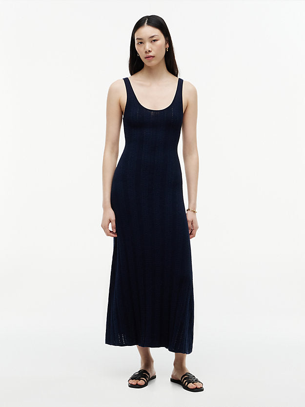 Cable Knit Fit And Flare Midi Dress