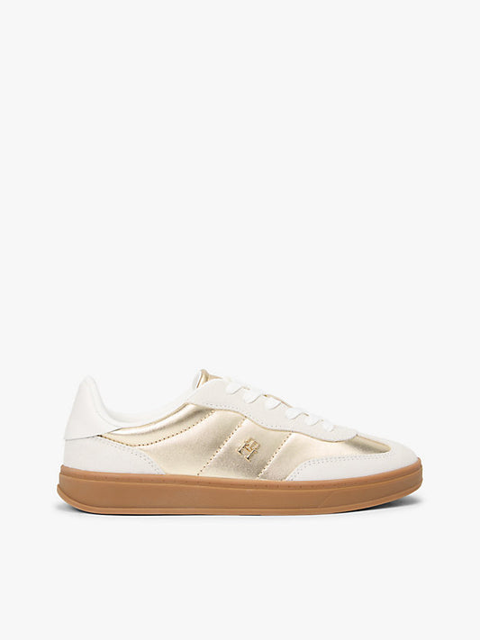 Monogram Metallic Leather Trainers