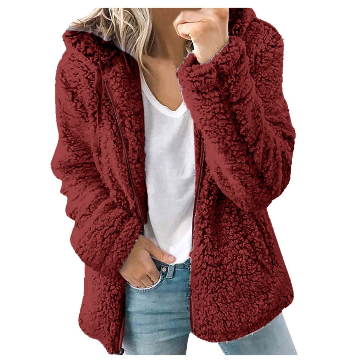 🔥LETZTER TAG 50% RABATT🔥 Damen Wollmantel mit Kapuze