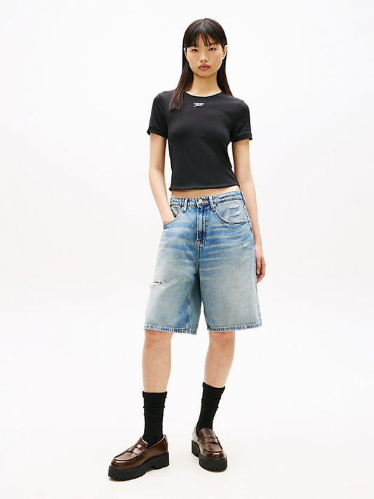 Athleisure Metal Logo Slim T-Shirt