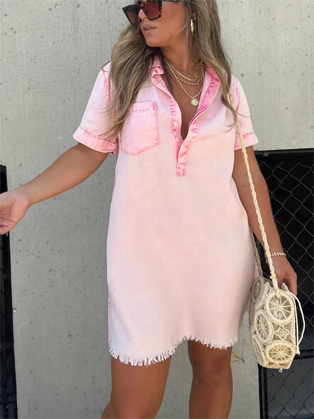Nouvelle robe chemise lavée pour femme (2 achetées, livraison gratuite)